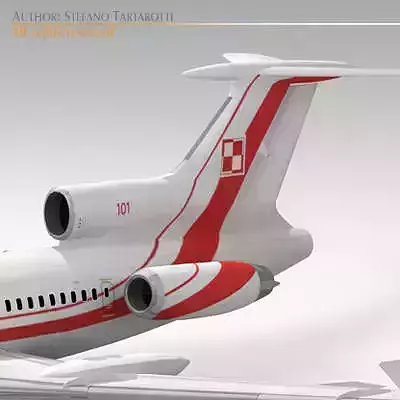 Tu-154 Poland 3D model