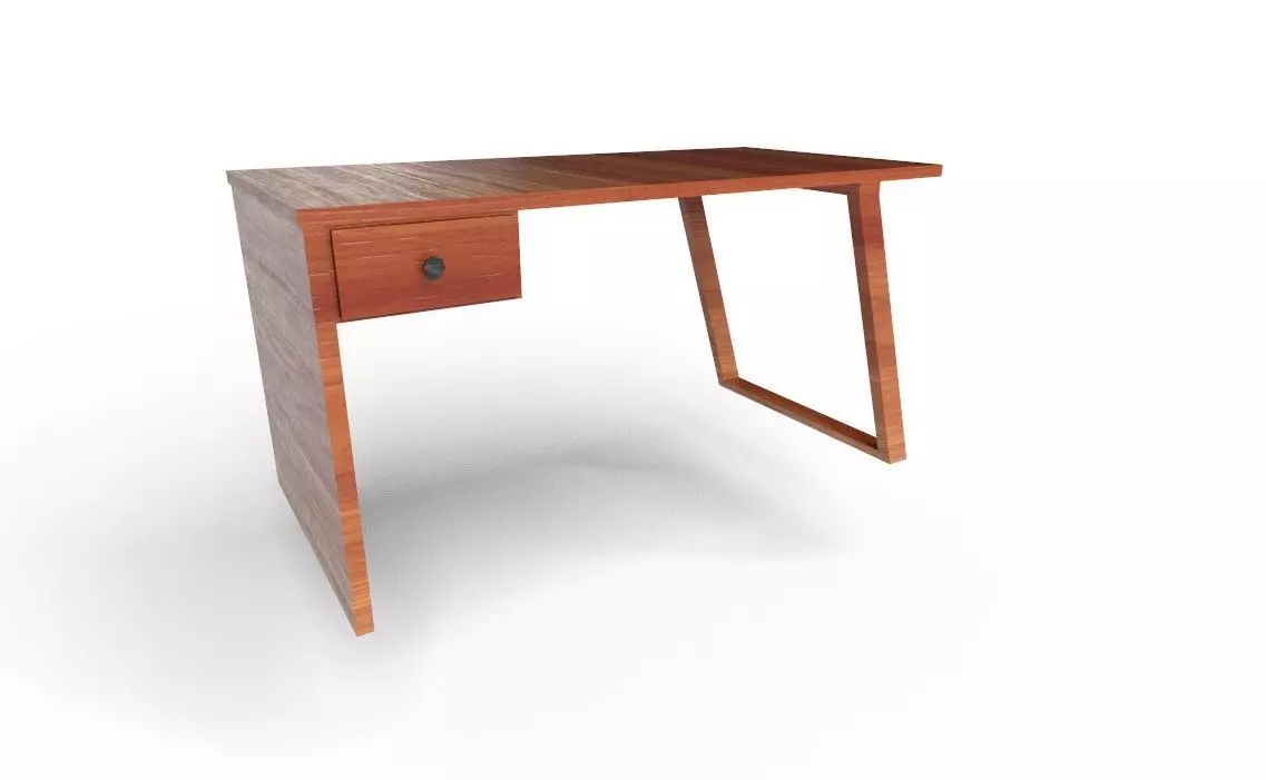 Office Table 1 Low-poly 3D model_7