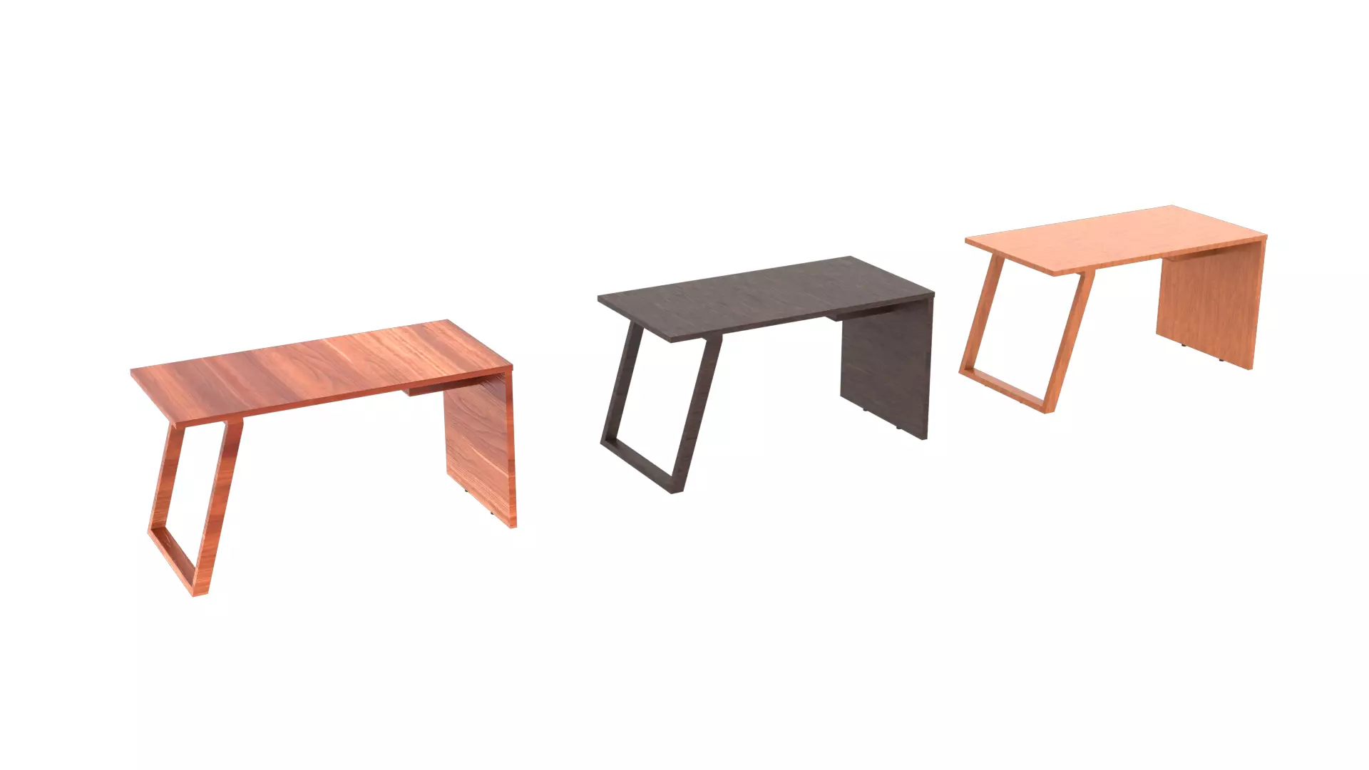 Office Table 1 Low-poly 3D model_4