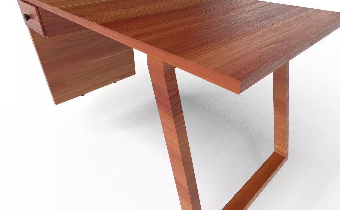 Office Table 1 Low-poly 3D model_12