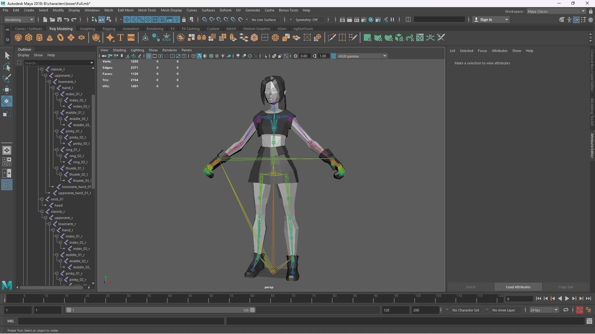 BOXER GIRL - GAME READY LOW POLY STYLE FEMALE CHARACTER Low-poly 3D model_7