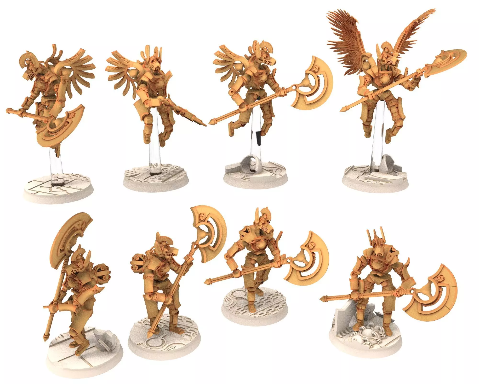 Anubis Akhet Phaophi Assault Battle Drone modular miniature 3D print model