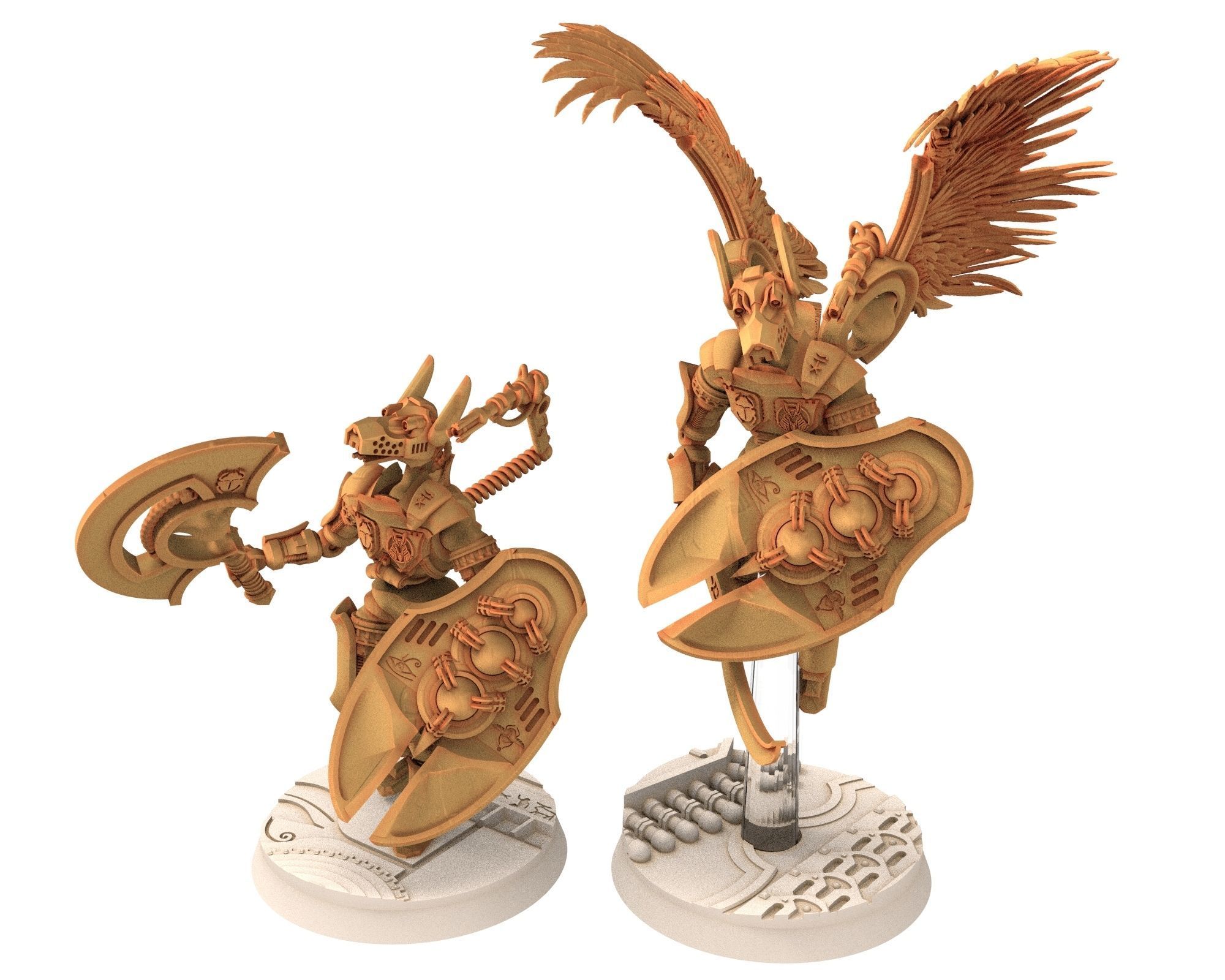 Anubis Akhet Thout Assault Battle Drone modular miniatures  3D print model_7