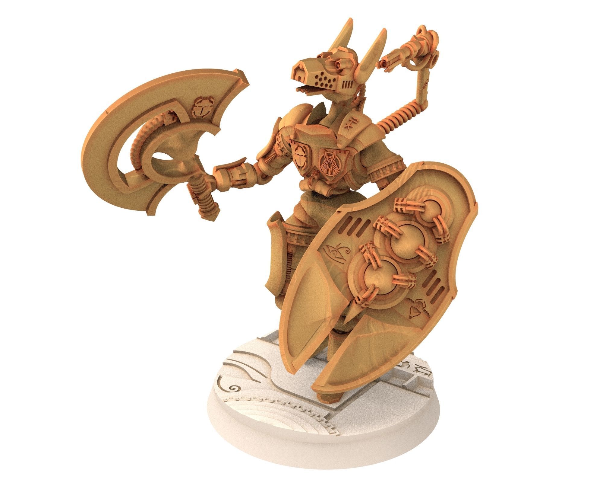 Anubis Akhet Thout Assault Battle Drone modular miniatures  3D print model_10