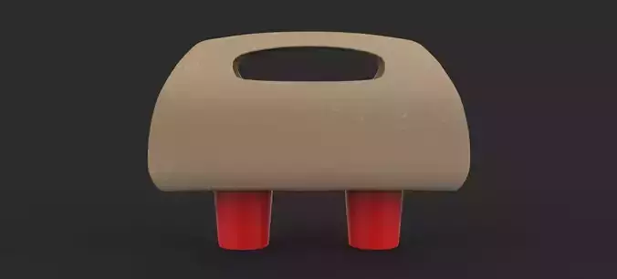 Paper Cup Holde Low-poly 3D model