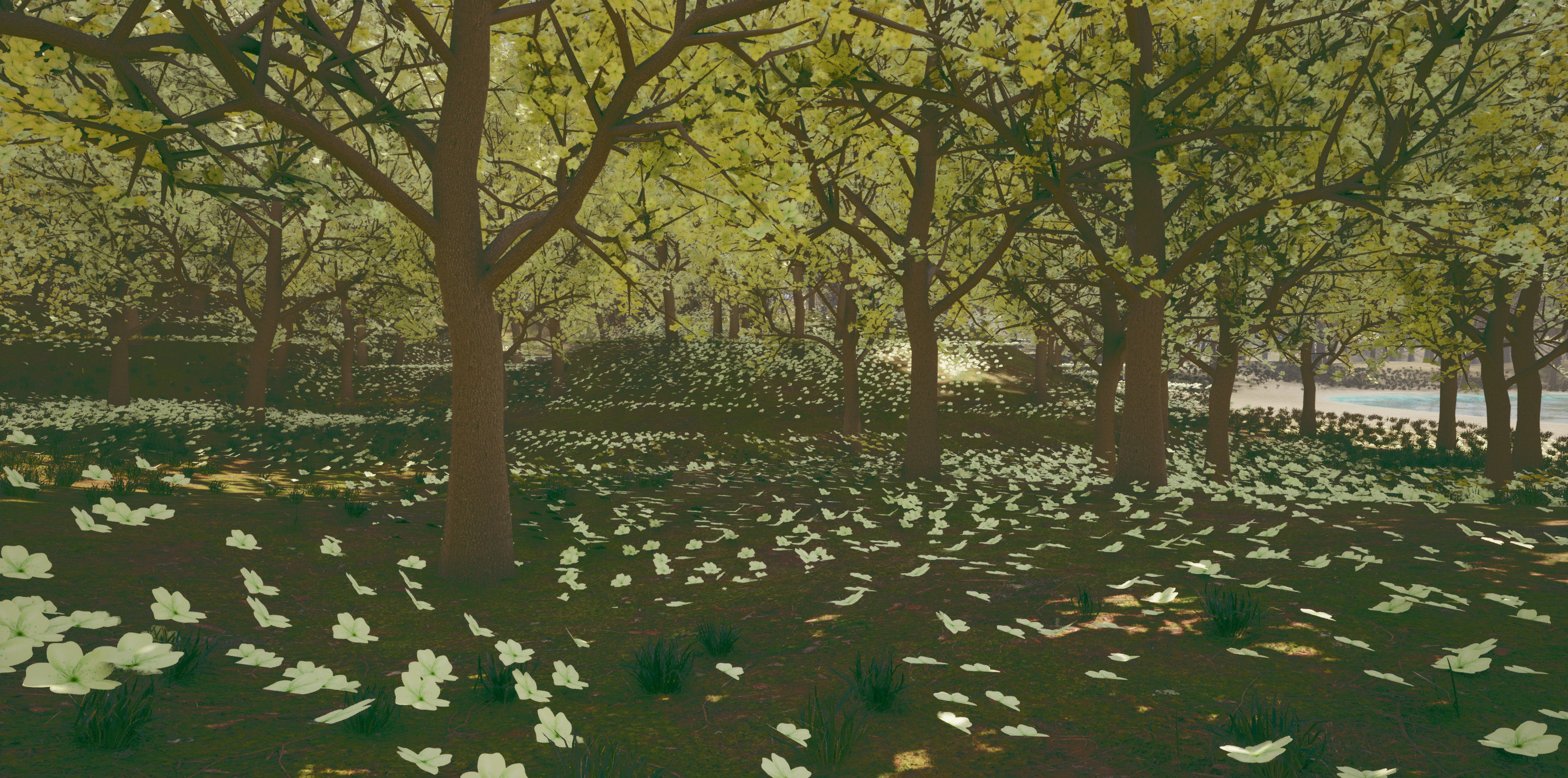 Forest Lake Oasis 3d scene 3D model_6