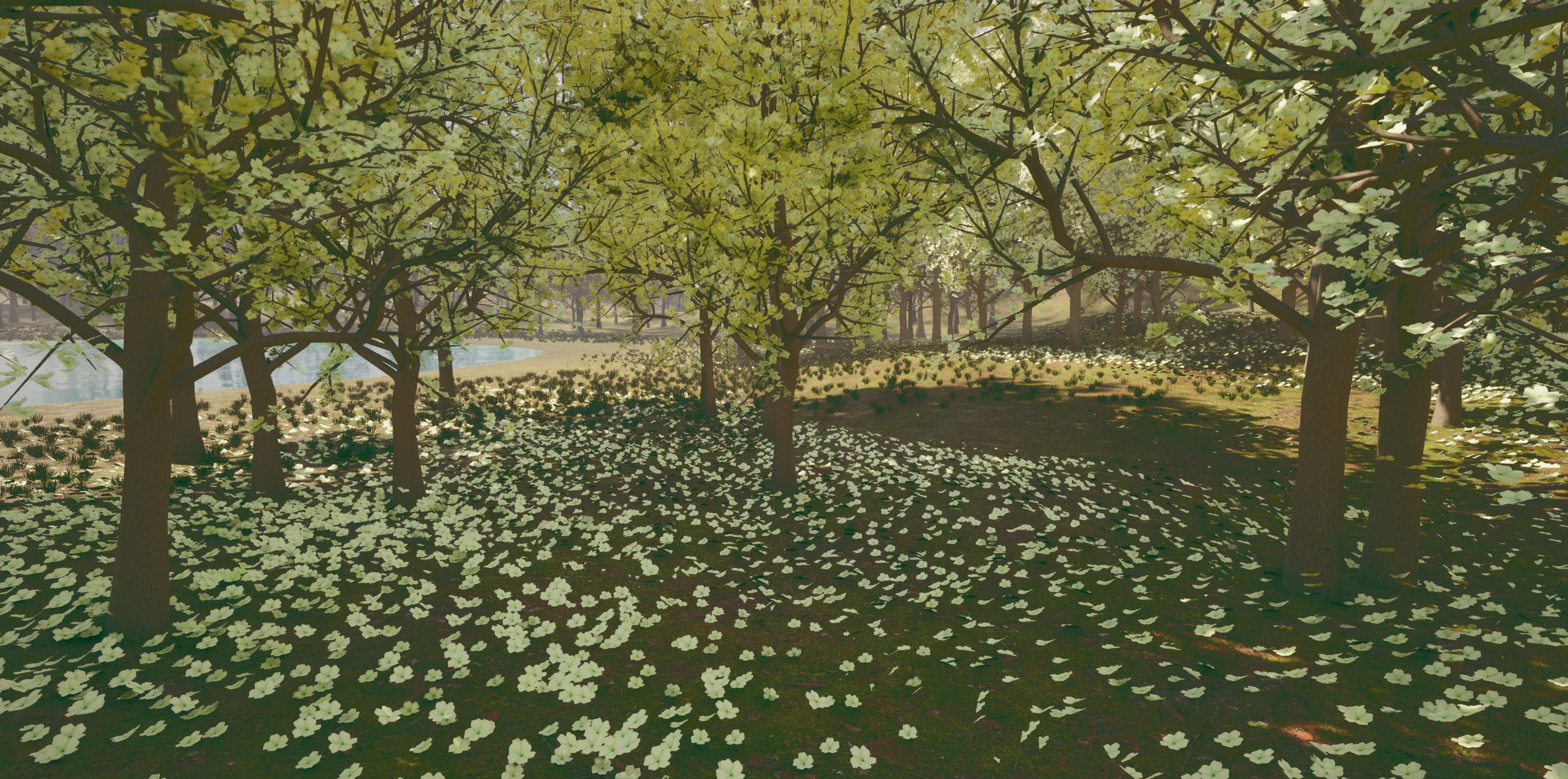 Forest Lake Oasis 3d scene 3D model_4