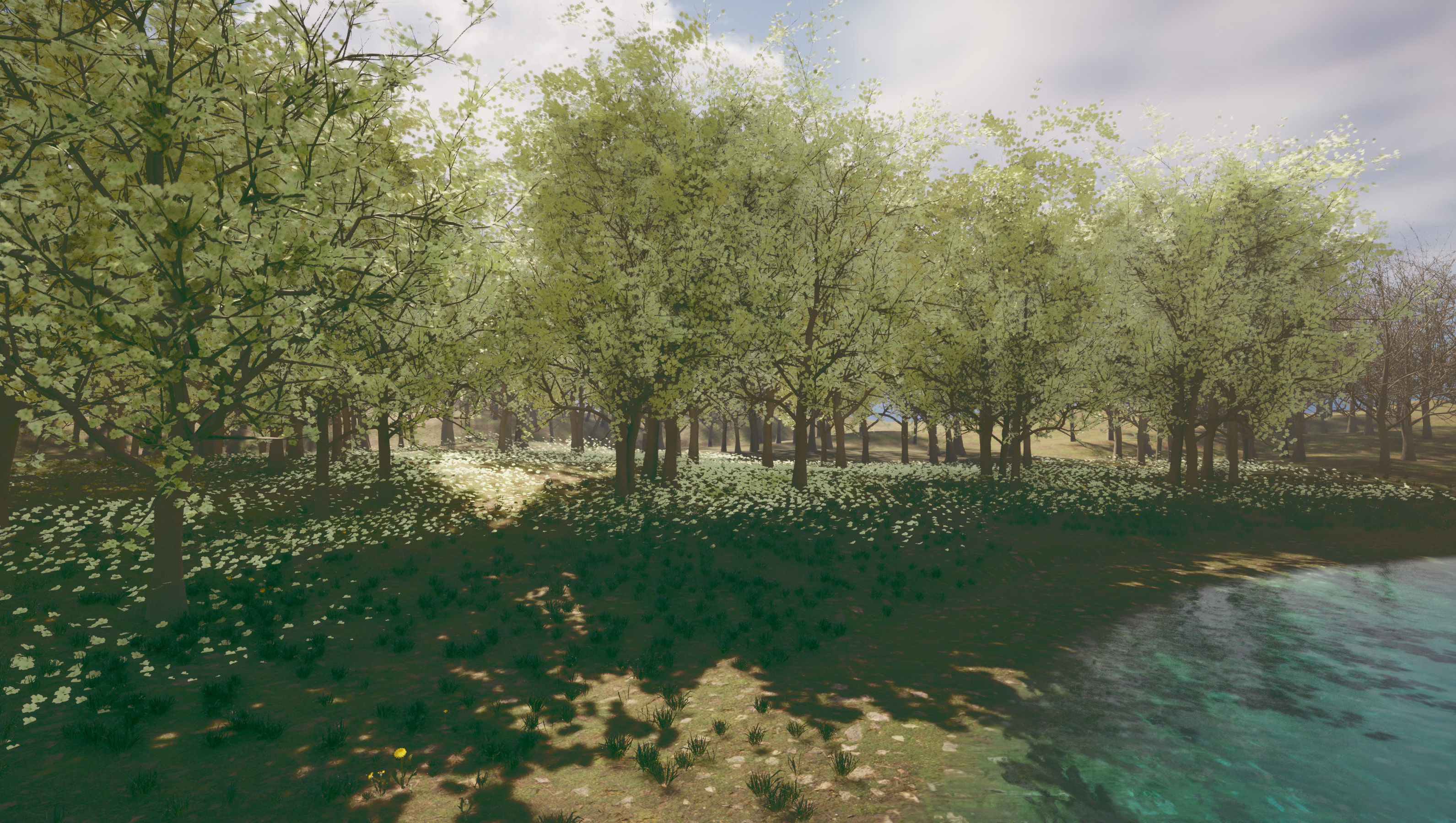 Forest Lake Oasis 3d scene 3D model_3