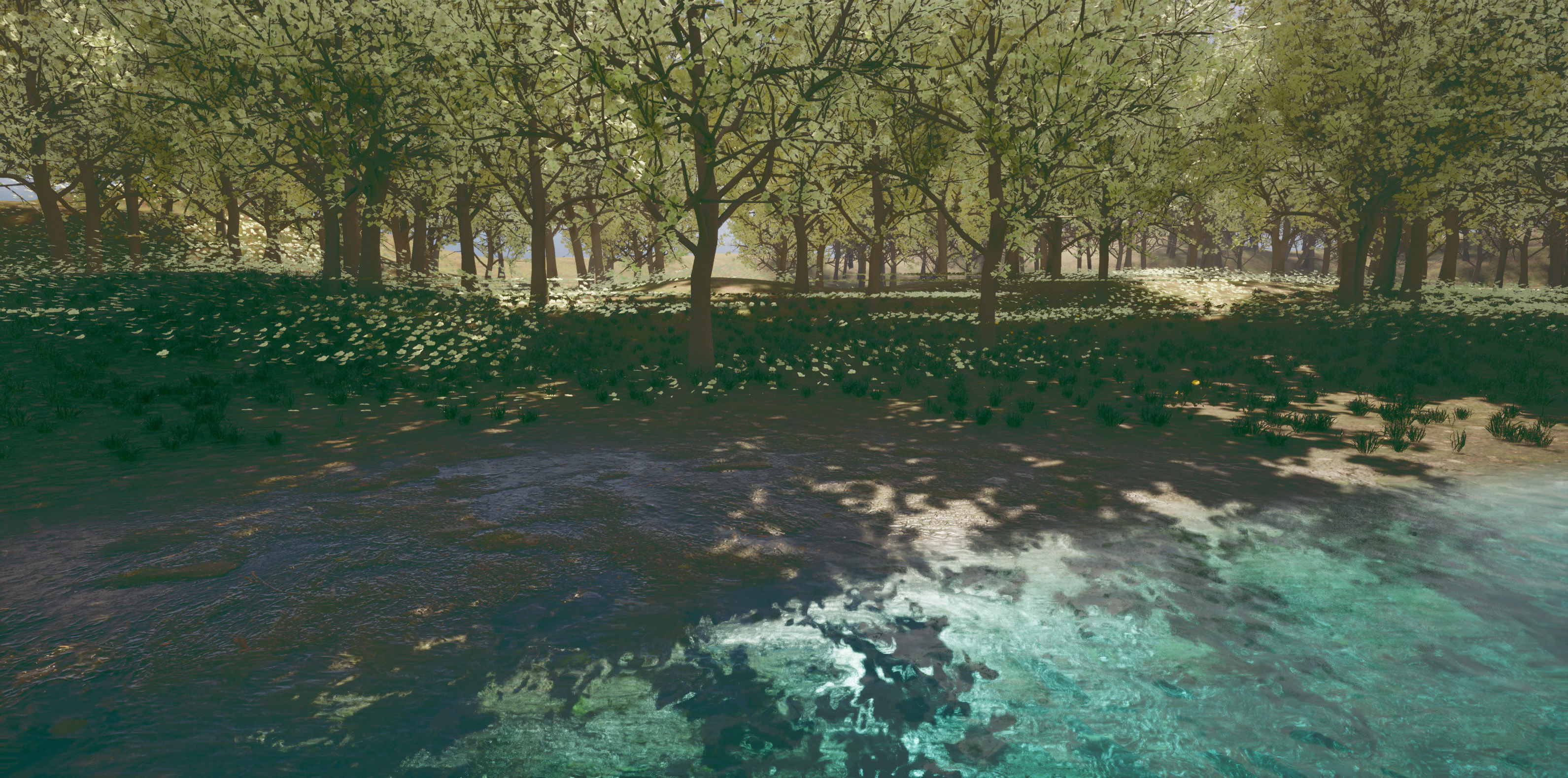 Forest Lake Oasis 3d scene 3D model_7