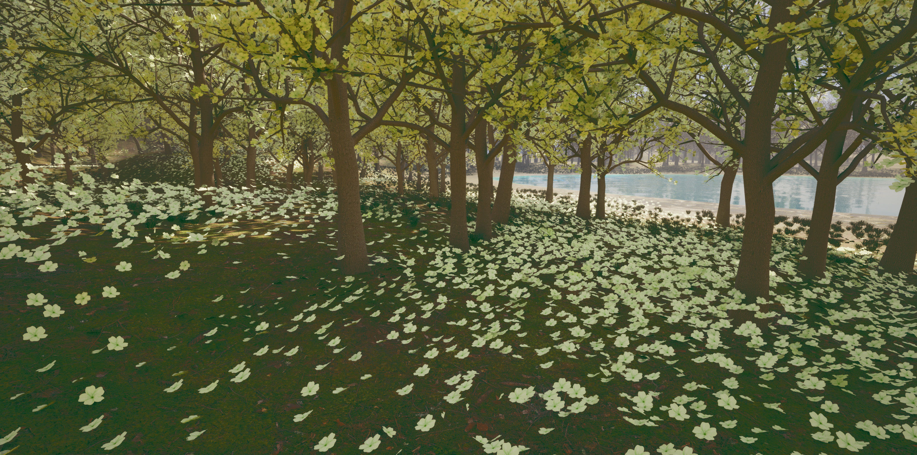 Forest Lake Oasis 3d scene 3D model_5