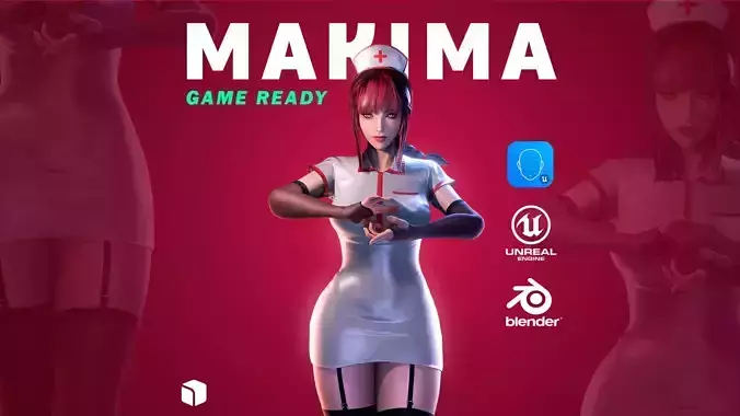 Makima - Chainsaw Man Low-poly 3D model