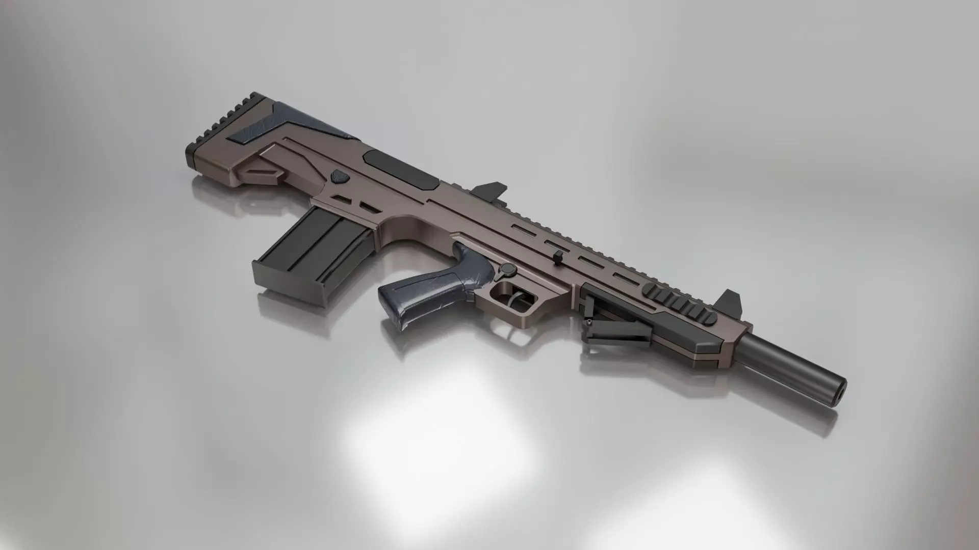 Rifle Low-poly 3D model