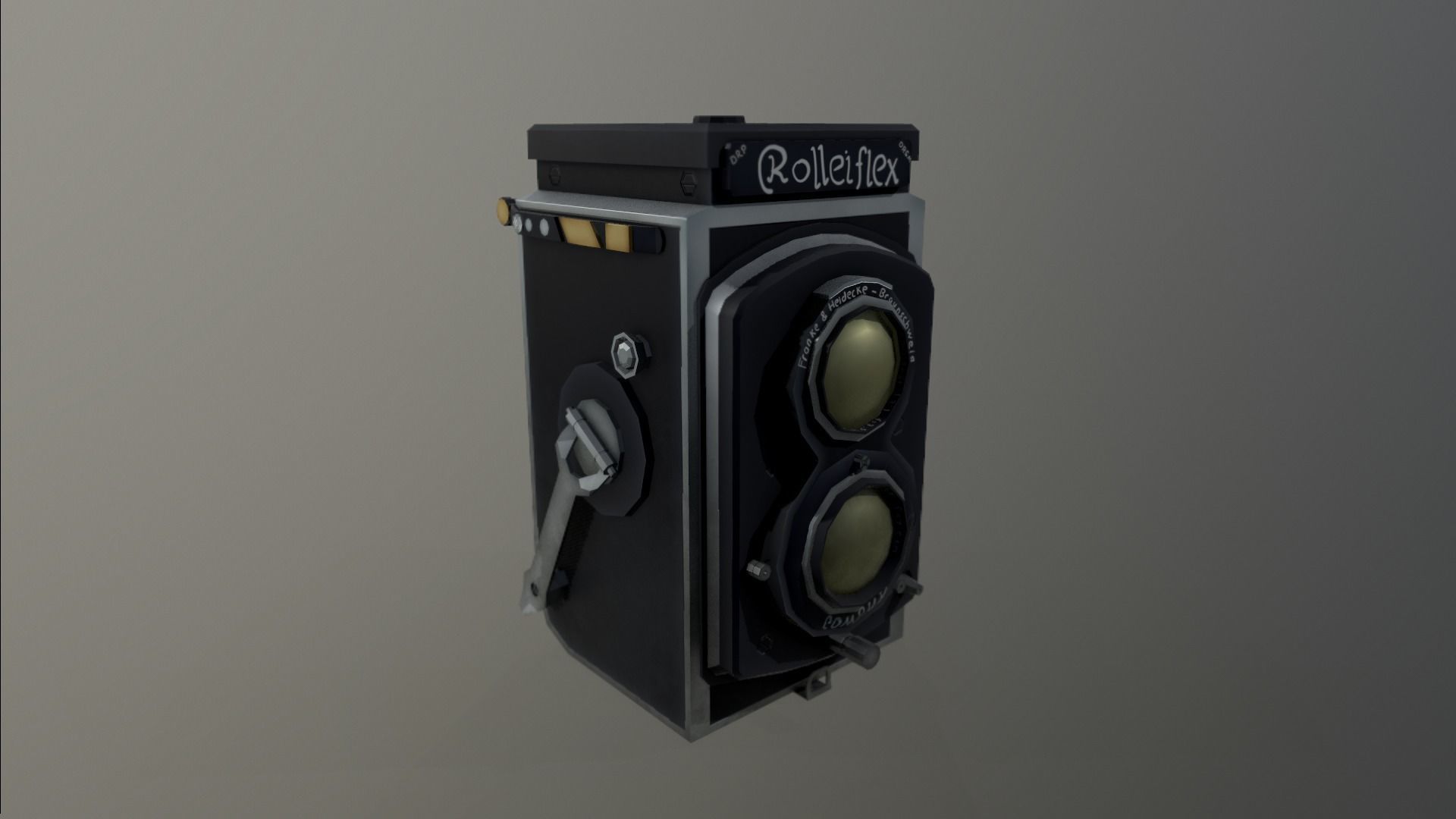 Stylized Vintage Cam Low-poly 3D model_14
