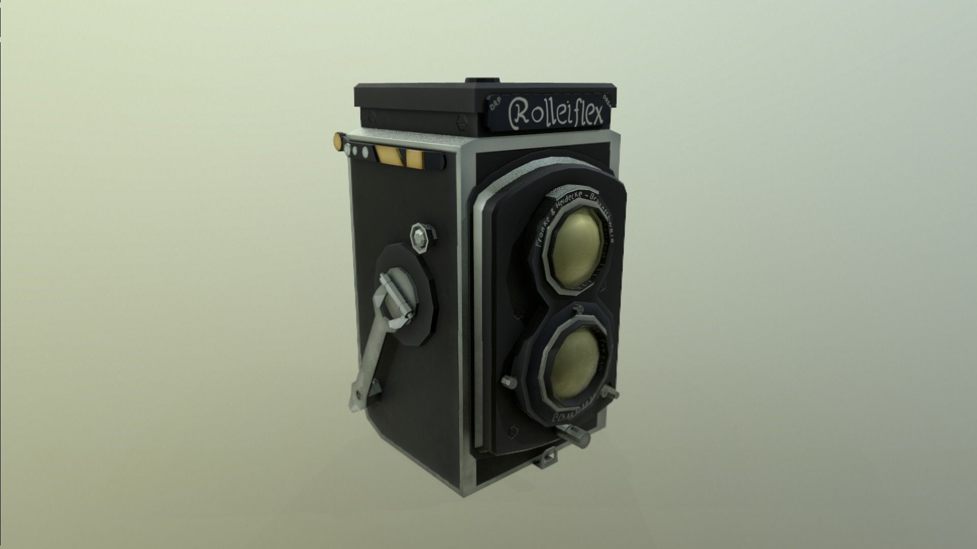 Stylized Vintage Cam Low-poly 3D model_16