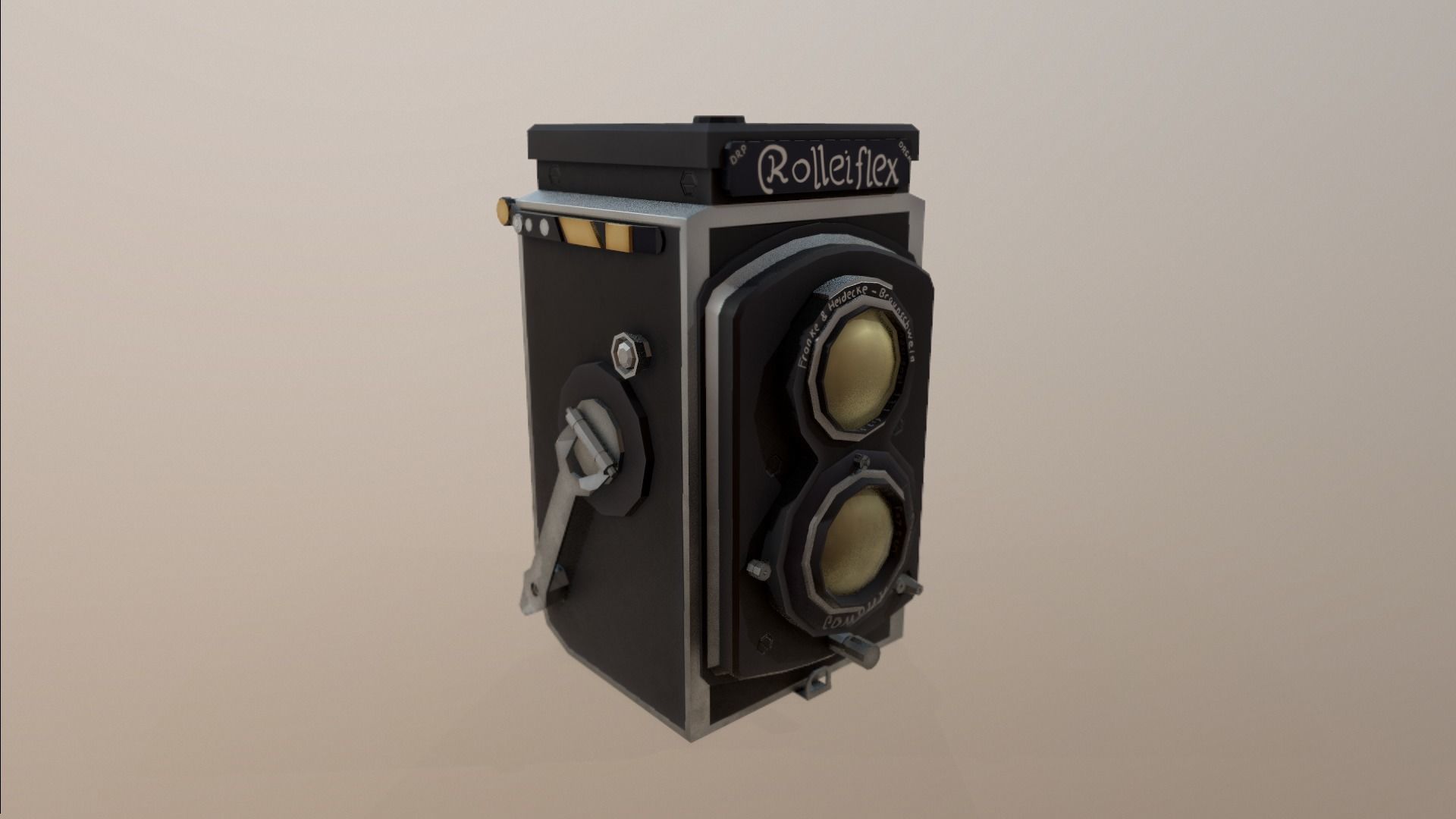 Stylized Vintage Cam Low-poly 3D model_23