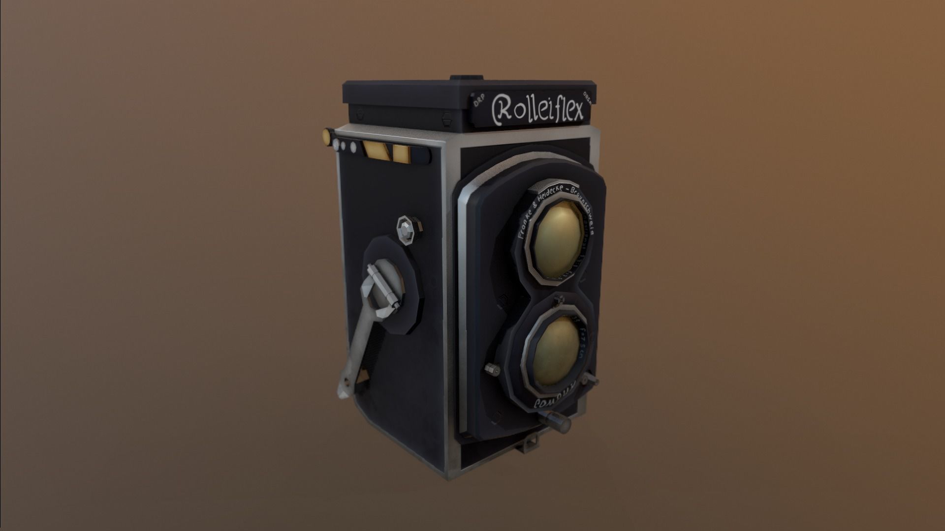 Stylized Vintage Cam Low-poly 3D model_26