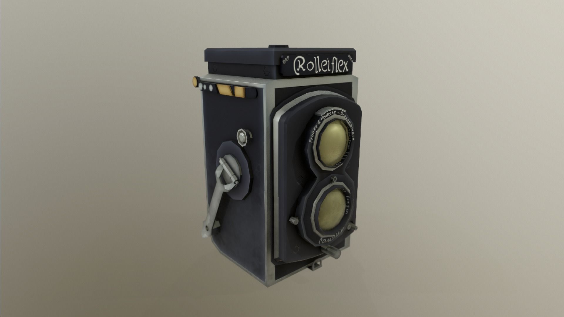 Stylized Vintage Cam Low-poly 3D model_28