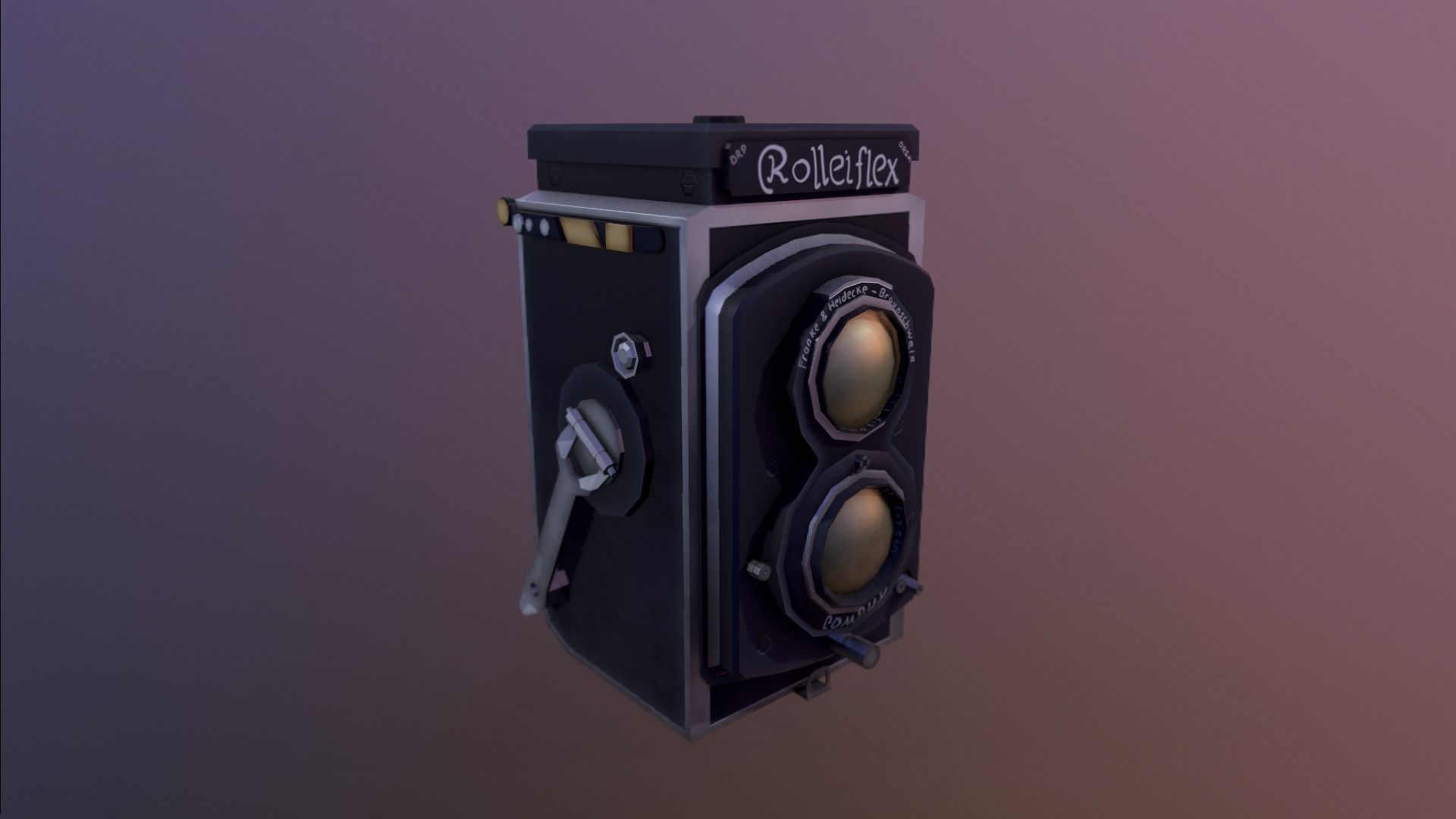Stylized Vintage Cam Low-poly 3D model_22