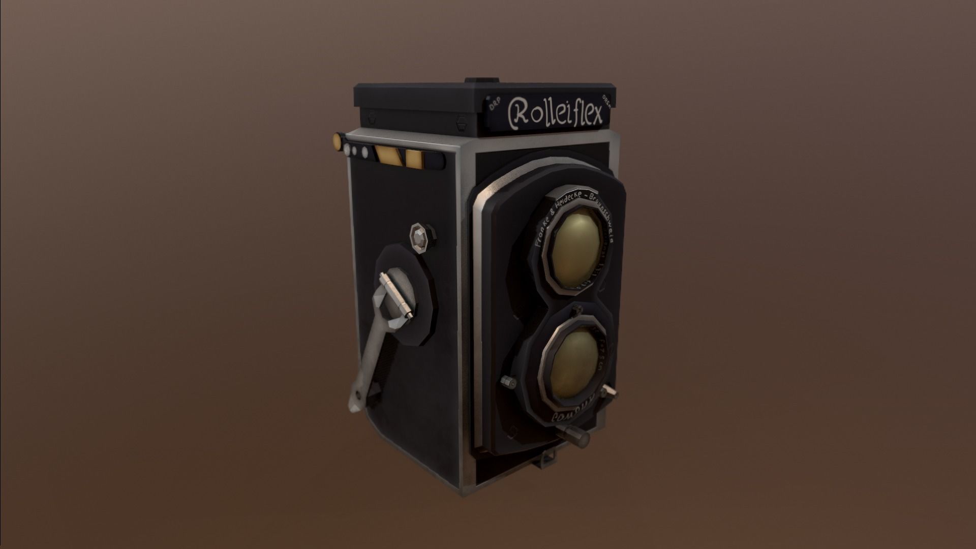 Stylized Vintage Cam Low-poly 3D model_13
