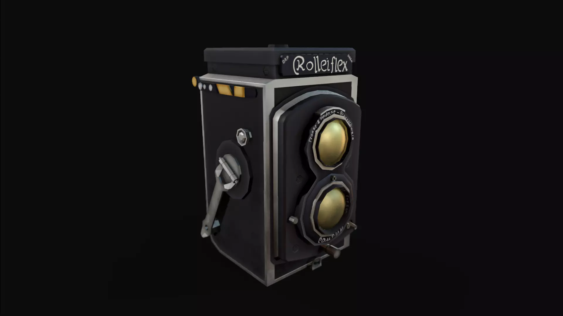 Stylized Vintage Cam Low-poly 3D model_0