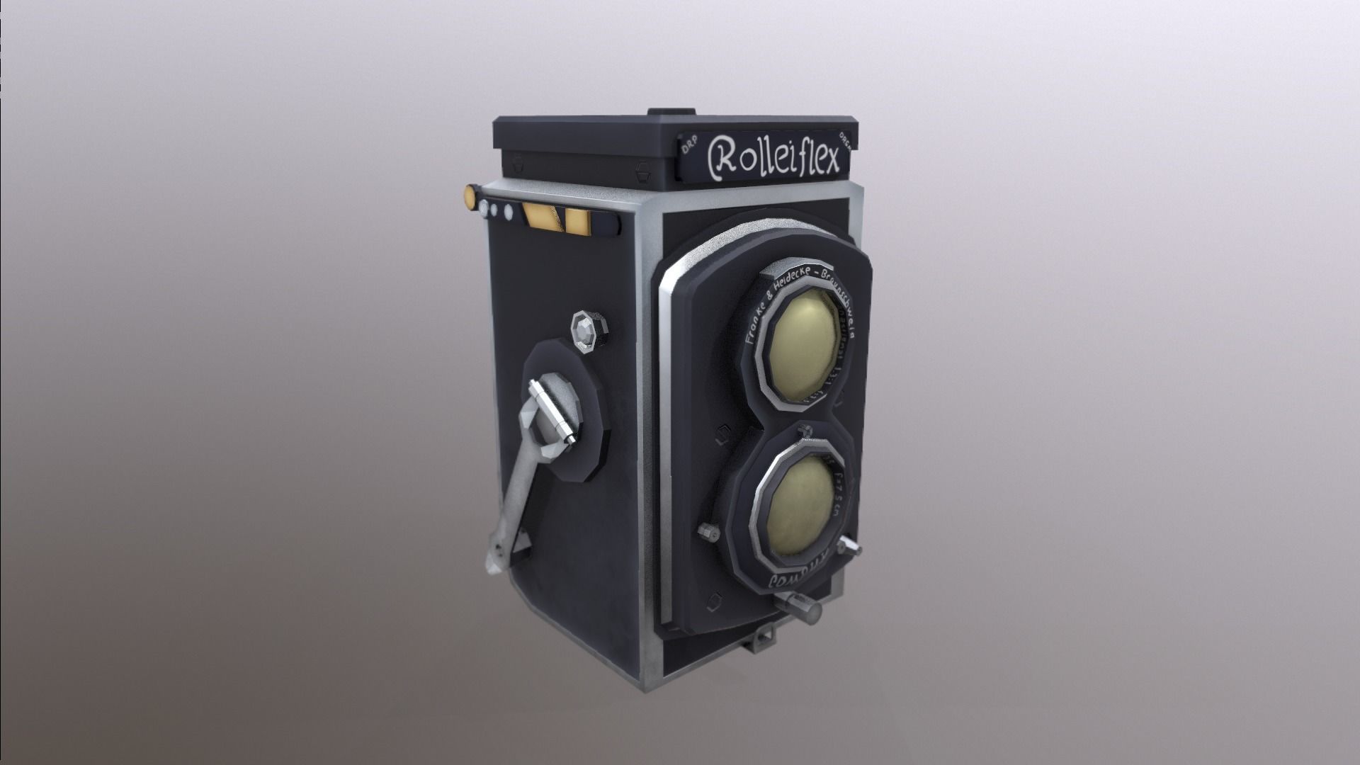 Stylized Vintage Cam Low-poly 3D model_30