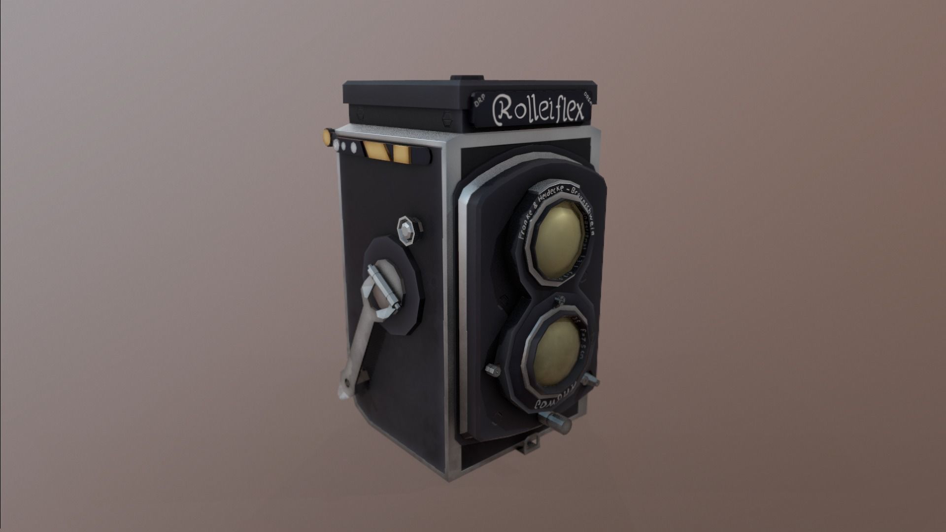 Stylized Vintage Cam Low-poly 3D model_9
