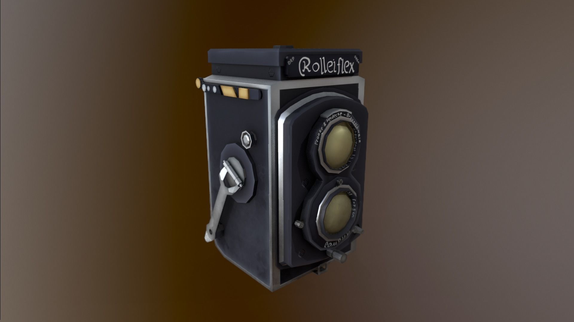 Stylized Vintage Cam Low-poly 3D model_11