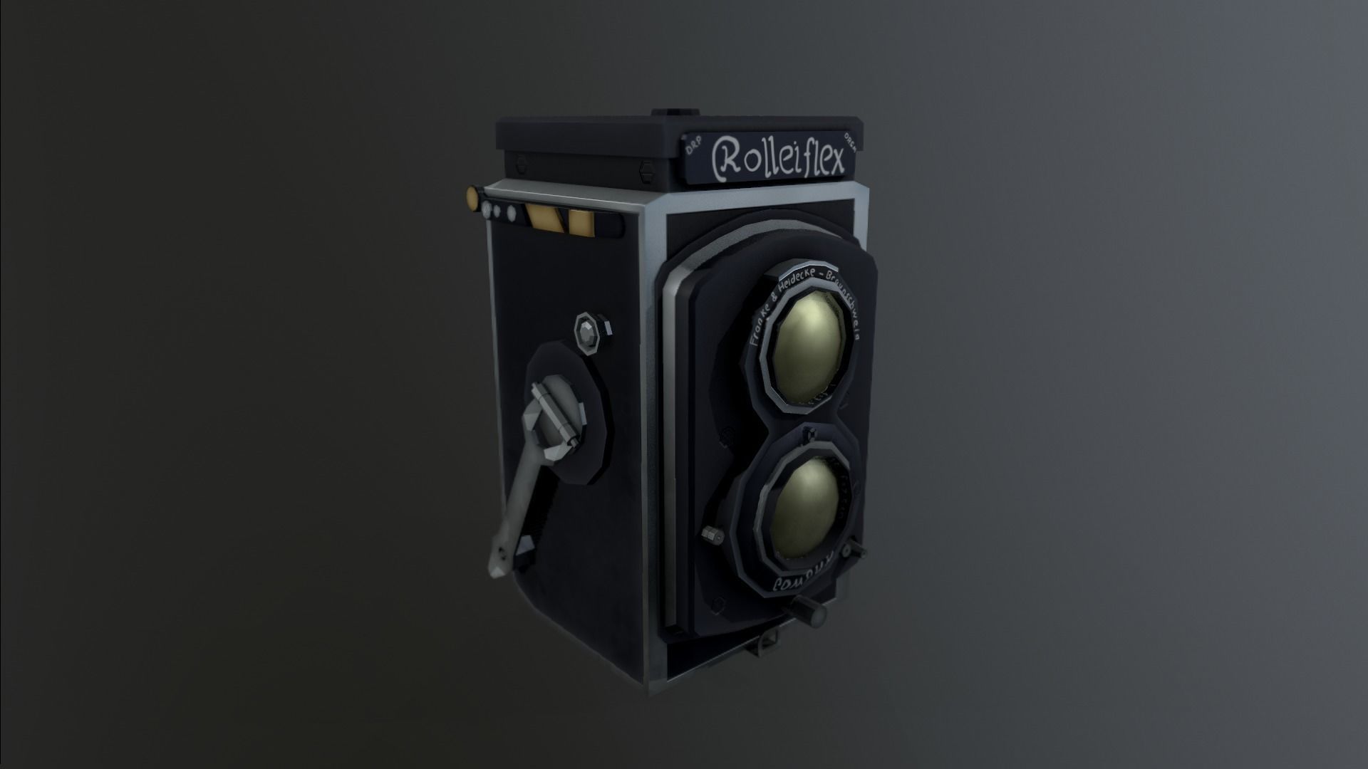 Stylized Vintage Cam Low-poly 3D model_27