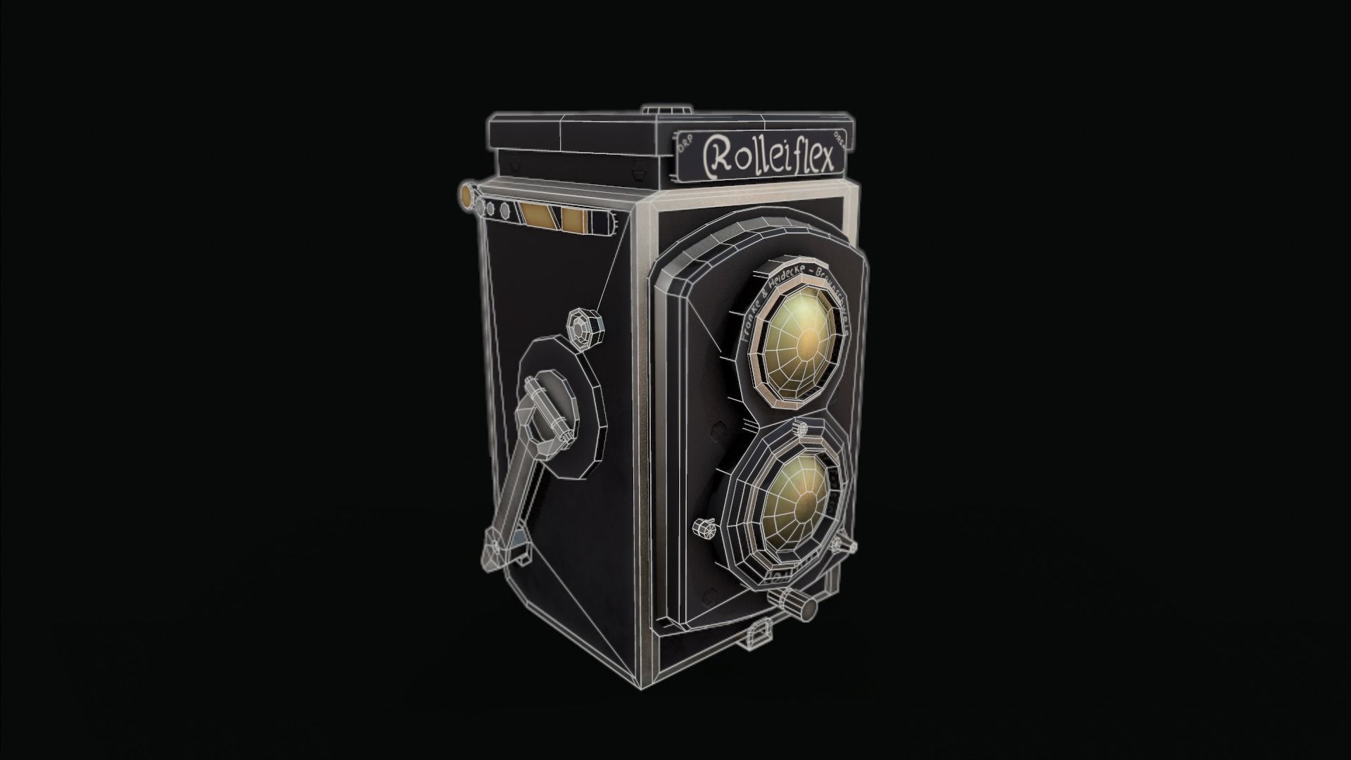 Stylized Vintage Cam Low-poly 3D model_5