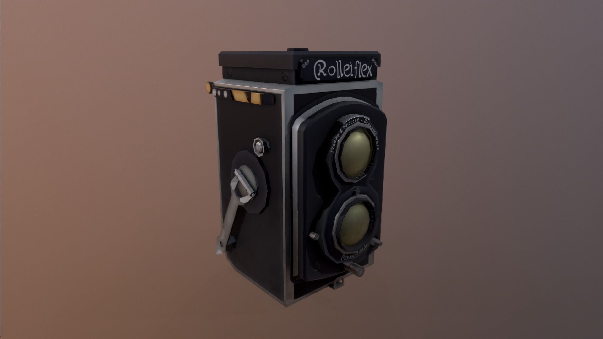 Stylized Vintage Cam Low-poly 3D model_19
