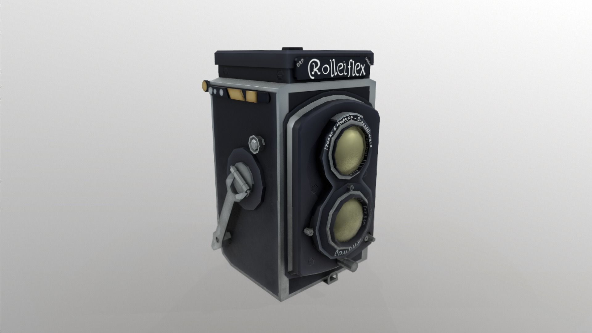 Stylized Vintage Cam Low-poly 3D model_18