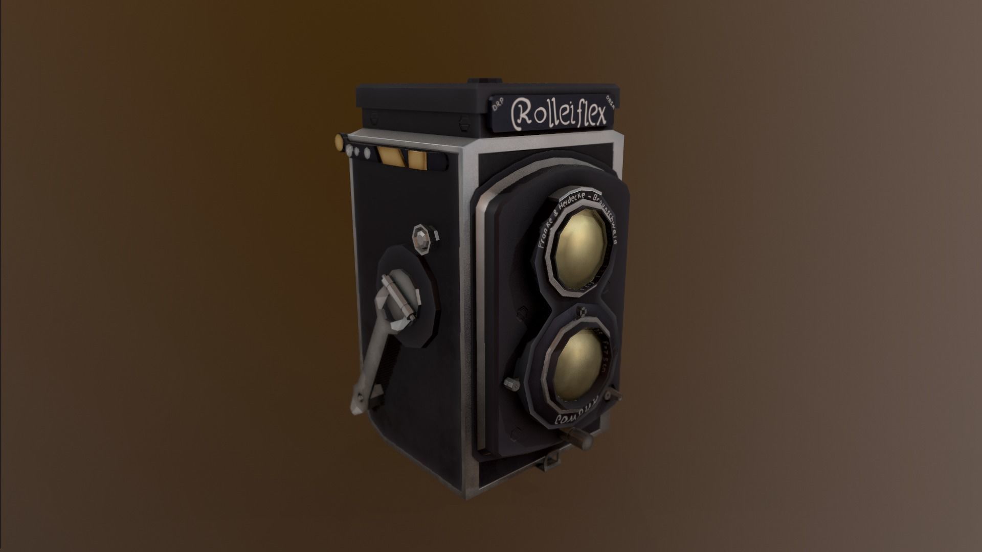 Stylized Vintage Cam Low-poly 3D model_7