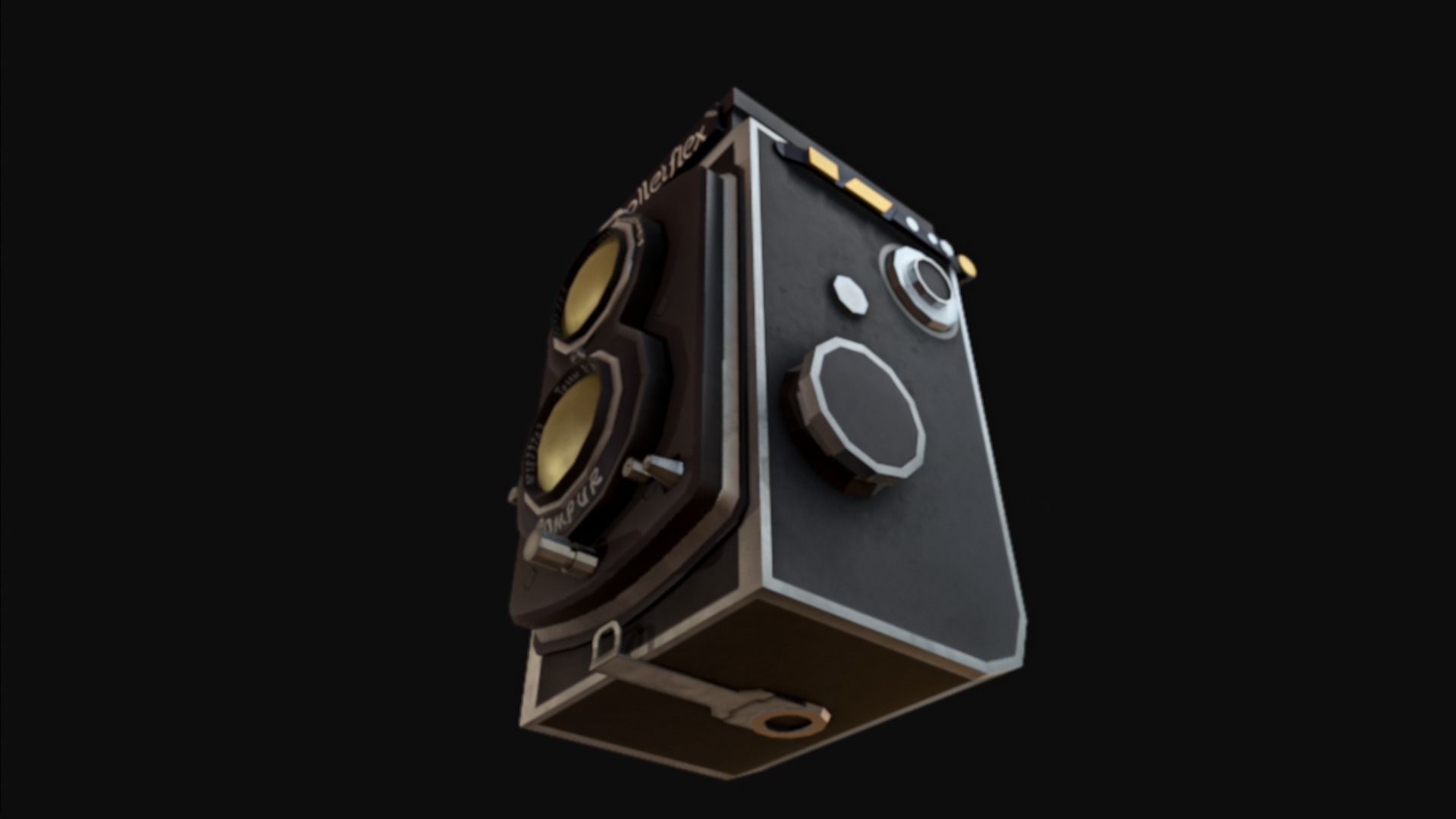 Stylized Vintage Cam Low-poly 3D model_3