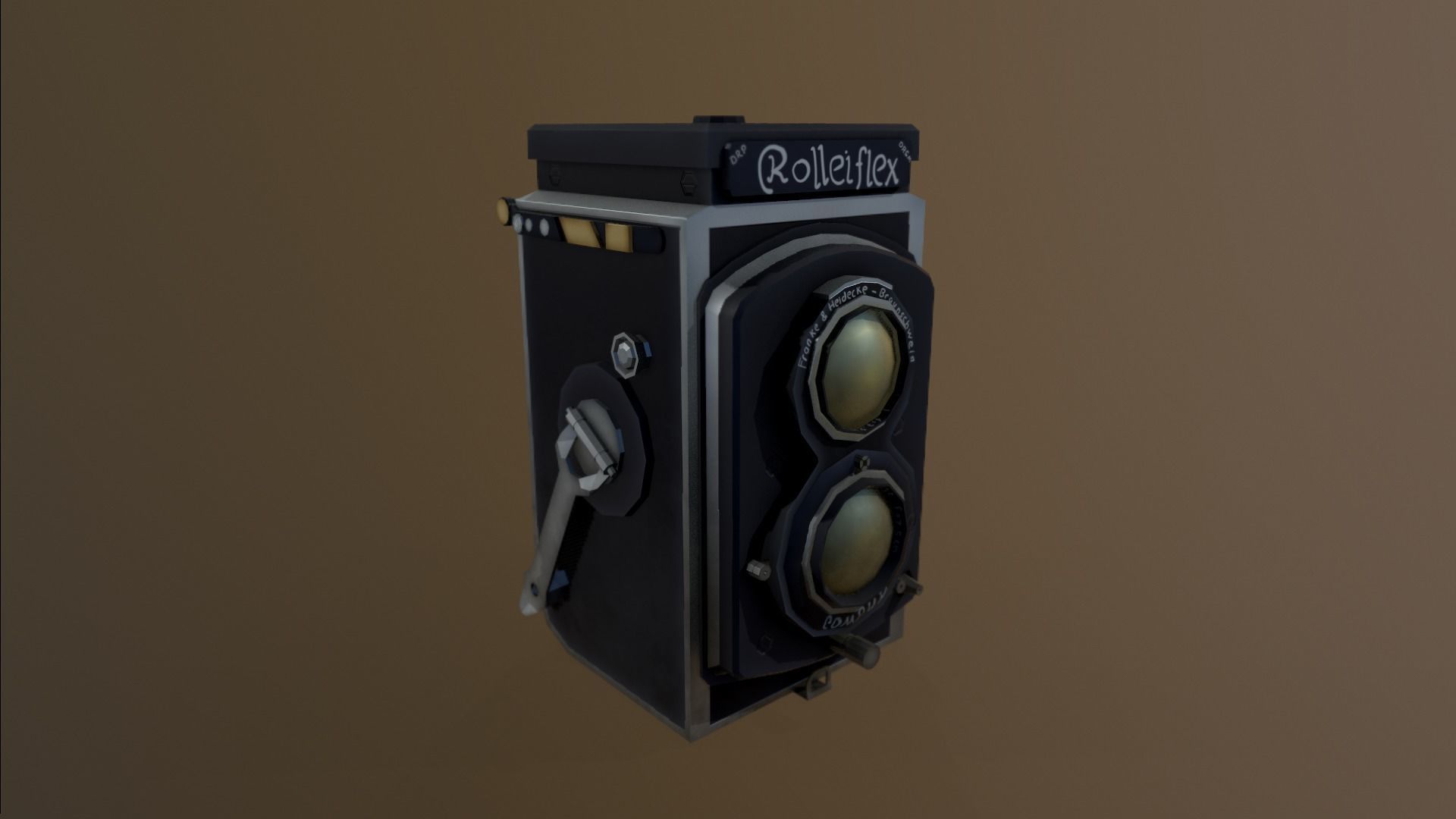 Stylized Vintage Cam Low-poly 3D model_15