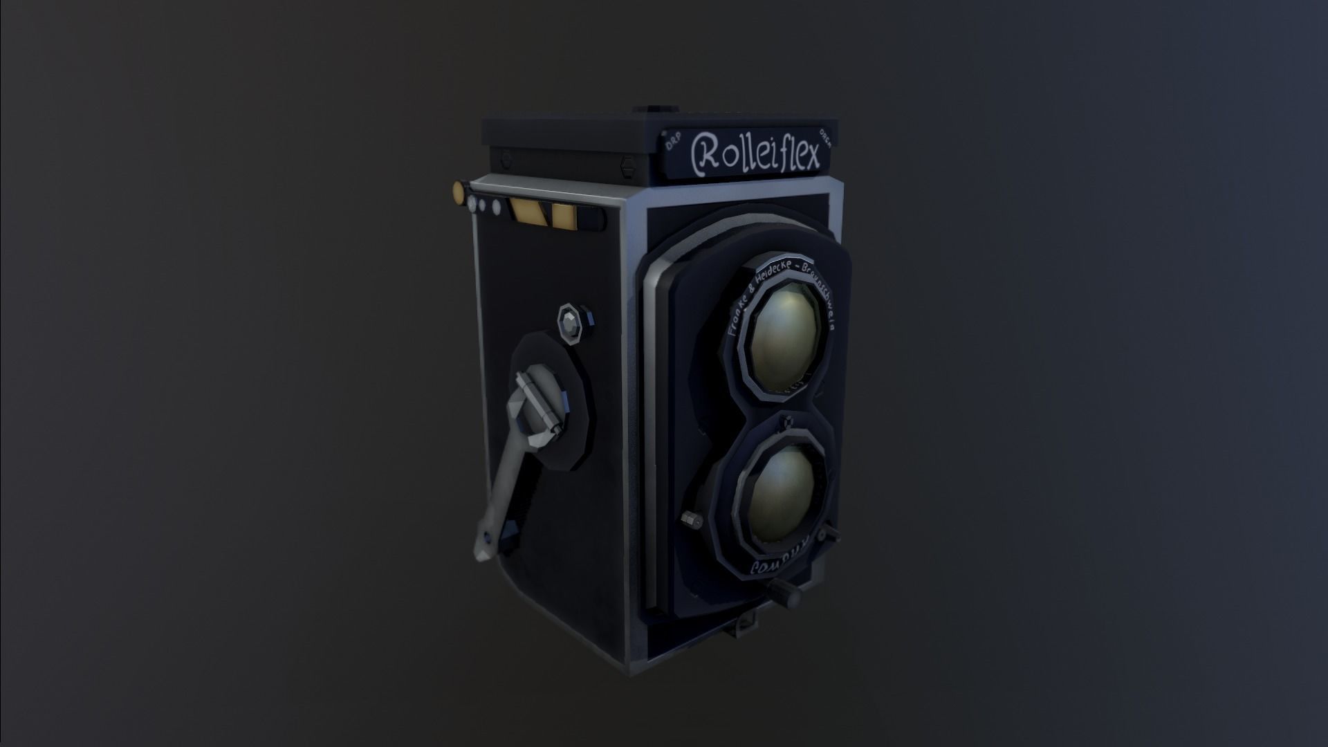 Stylized Vintage Cam Low-poly 3D model_6