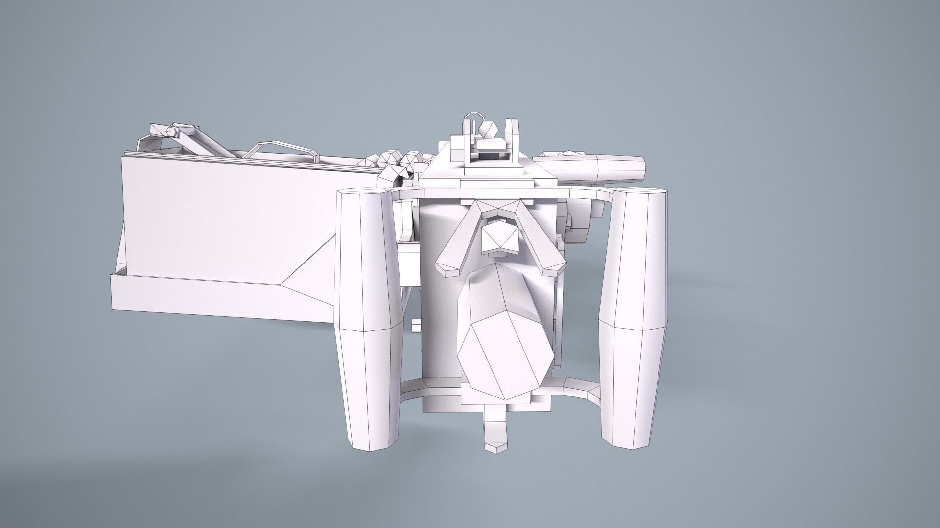 M2 Browning Machine Gun Low-poly 3D model_13