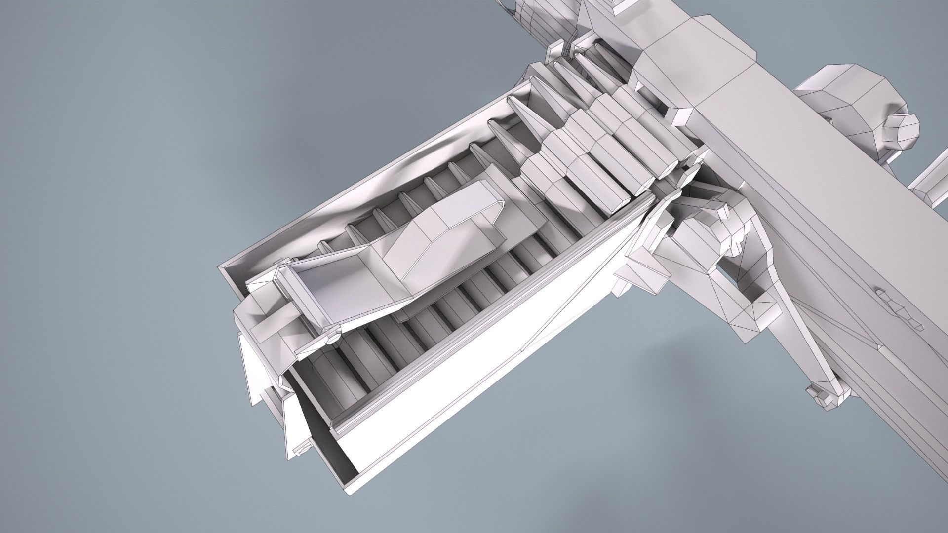 M2 Browning Machine Gun Low-poly 3D model_12