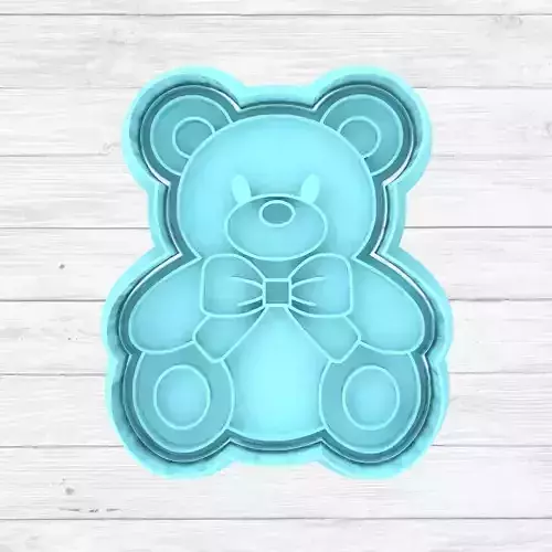 Valentine Bear Cookie Cutter STL