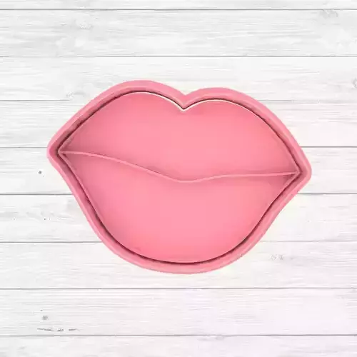 Valentine Lips Cookie Cutter STL