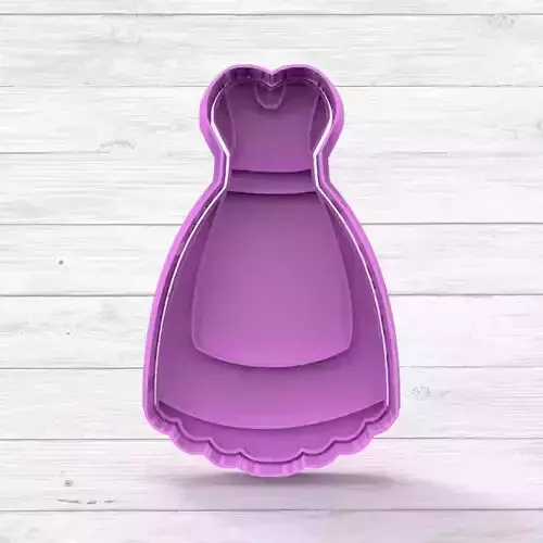 Dress Alice in Wonderland Cookie Cutter Stl