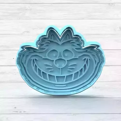 Cat Alice in Wonderland Cookie Cutter STL