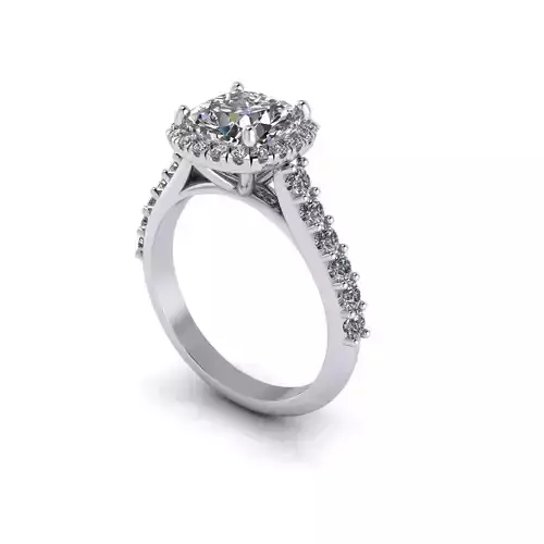 Side-stone Women Diamond Engagement Ring R98