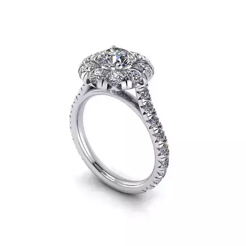 Side-stone Women Diamond Wedding Fashionable Ring R16