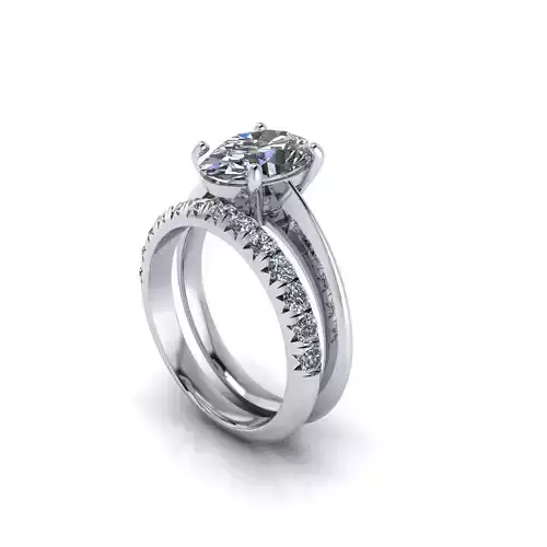 Matching Diamond Women Wedding Ring R80