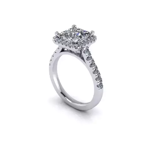 Side-stone Women Diamond Ring R90
