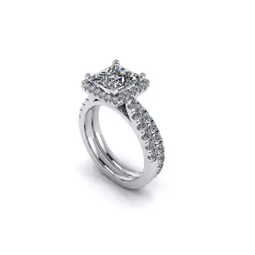 Matching Diamond Women Engagement Ring R93