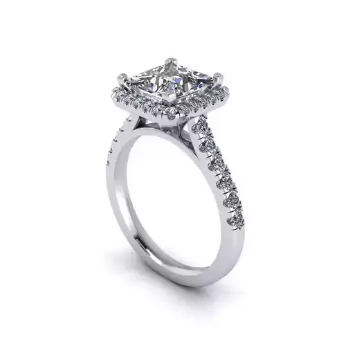 Side-stone Diamond Engagement Ring R78