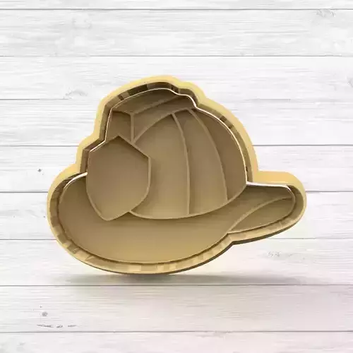 Firefighter Helmet Cookie Cutter STL
