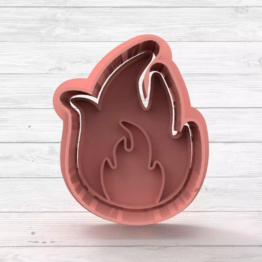 Fire Firefighter Cookie Cutter STL 3D print model_0