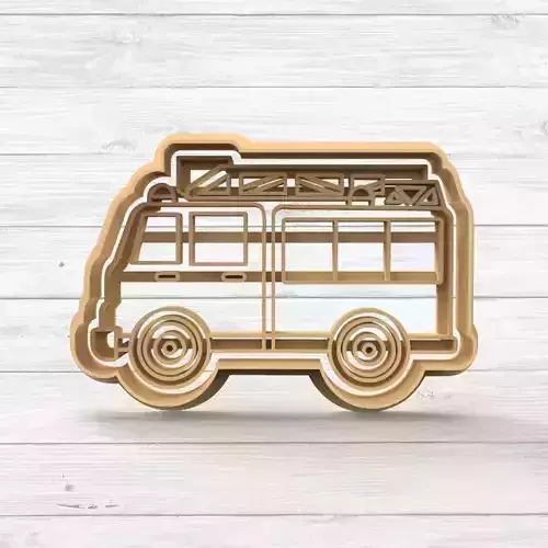 Fire truck Cookie Cutter STL 3D print model